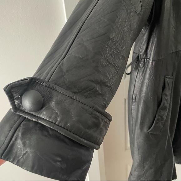 DANIER Genuine Leather Trench-coat US Size L - Picture 5 of 5